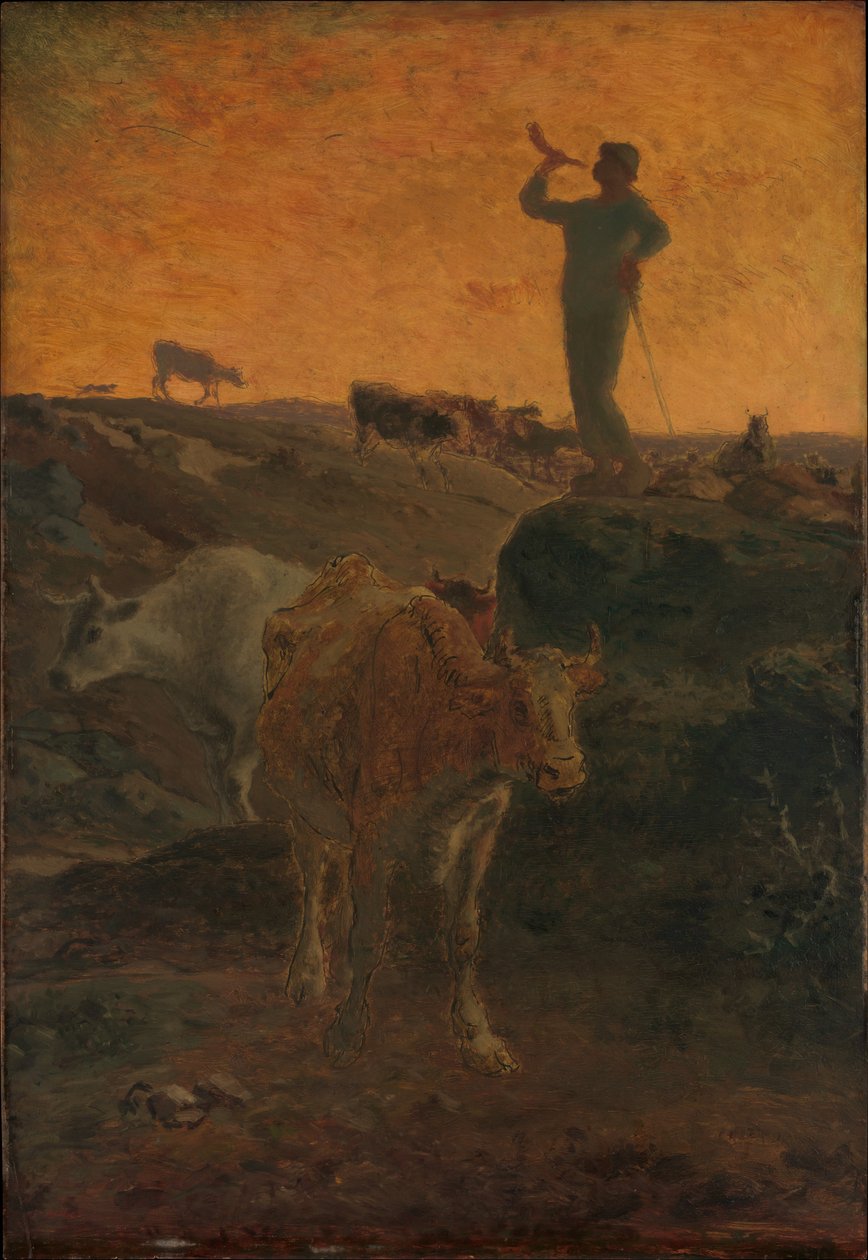 Die Kühe nach Hause rufen door Jean-Francois Millet