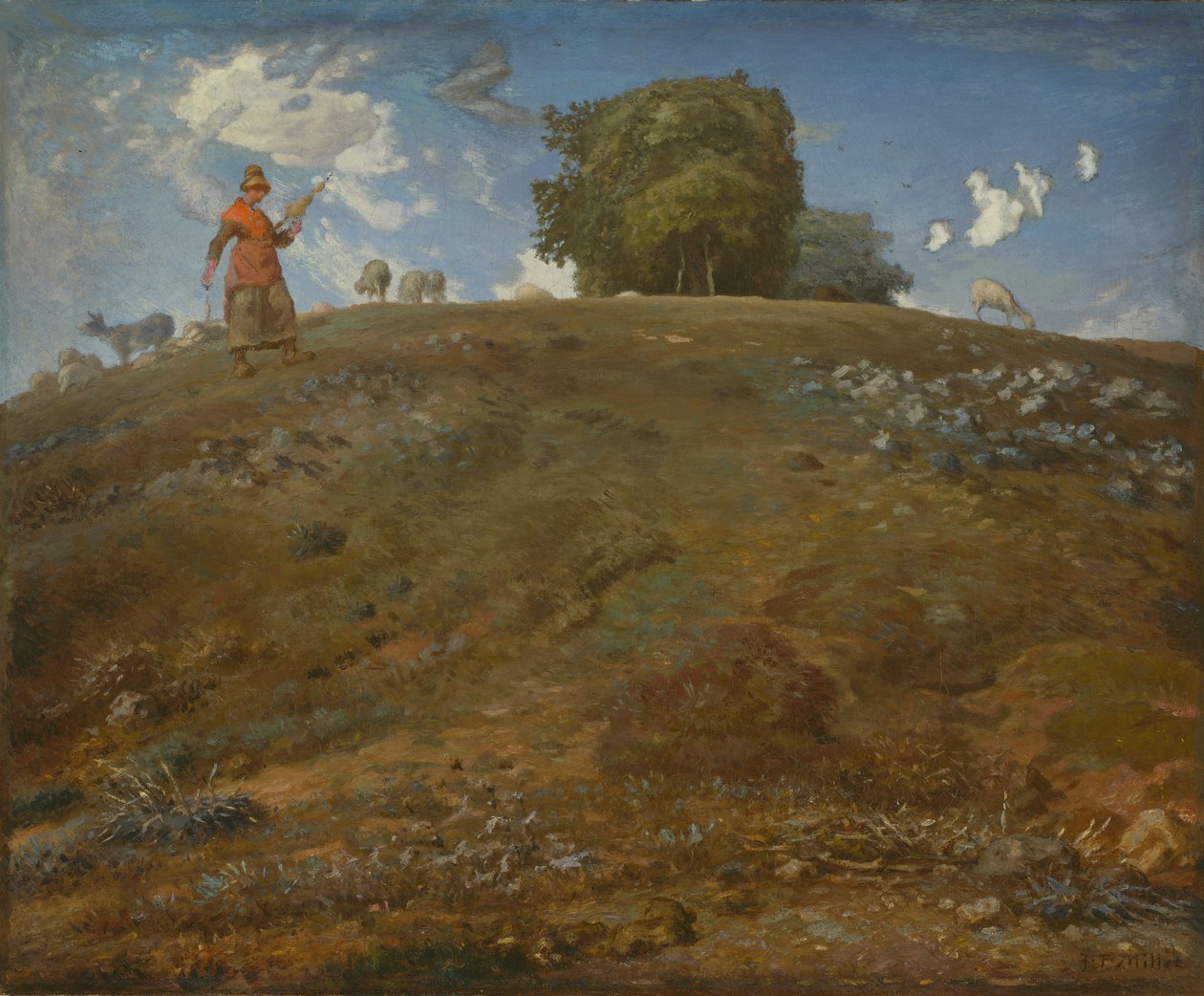 In de Auvergne door Jean-Francois Millet