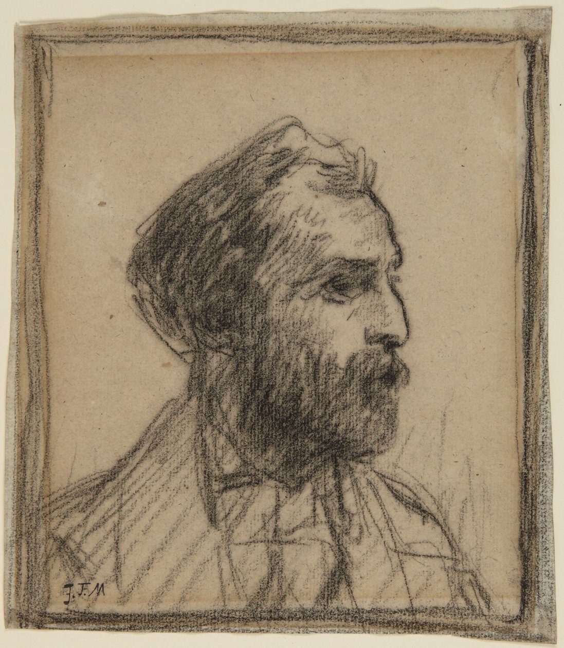 Portret van William Morris Hunt door Jean-Francois Millet