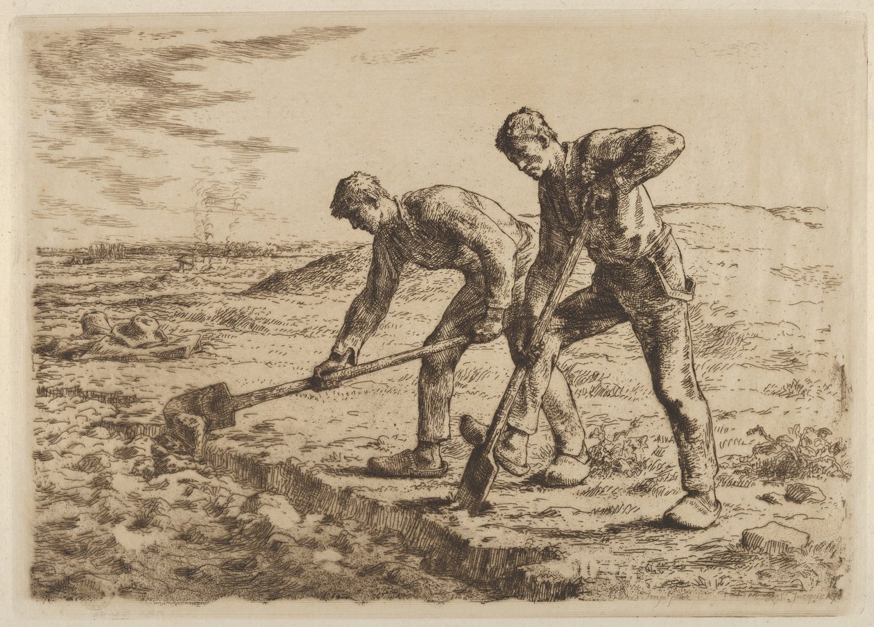 De gravers door Jean-Francois Millet