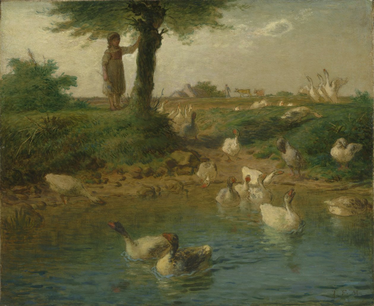Het ganzenmeisje door Jean-Francois Millet