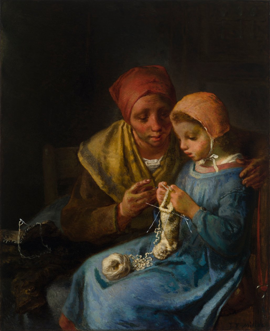 De breiles door Jean-Francois Millet
