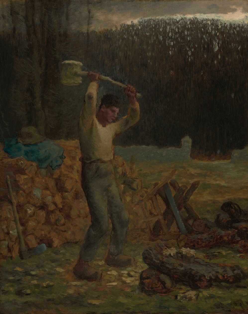 De houthakker door Jean-Francois Millet