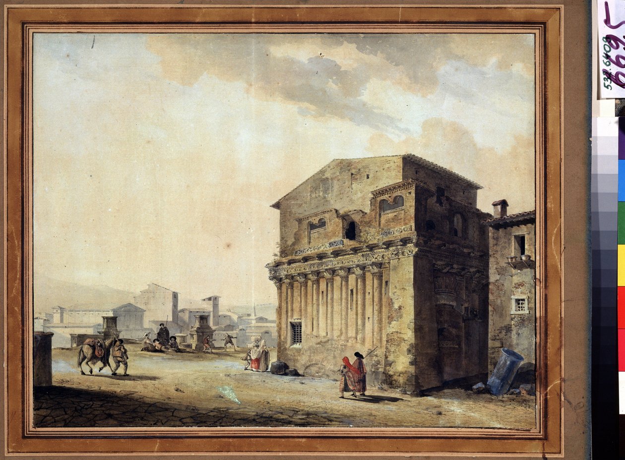 Rome, het huis van Pontius Pilatus door Jean François Thomas de Thomon
