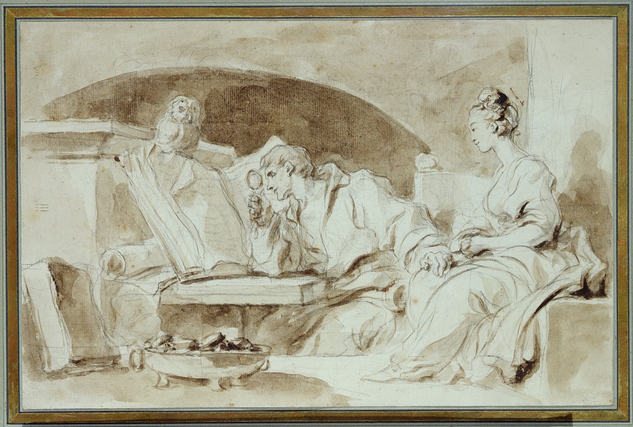 Jonge Vrouw raadpleegt een Necromancer door Jean Honore Fragonard
