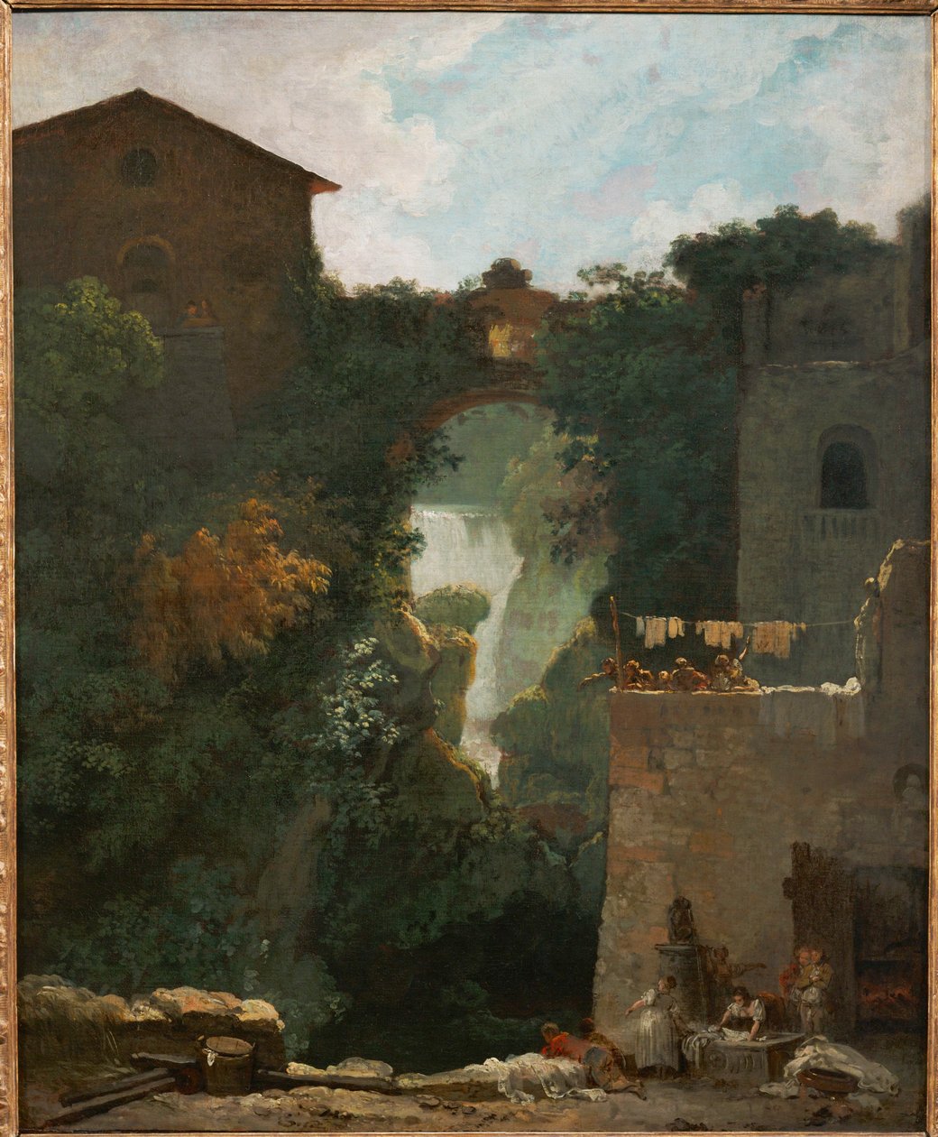 Cascatelles de Tivoli - watervallen van Tivoli, Rome ... door Jean Honore Fragonard