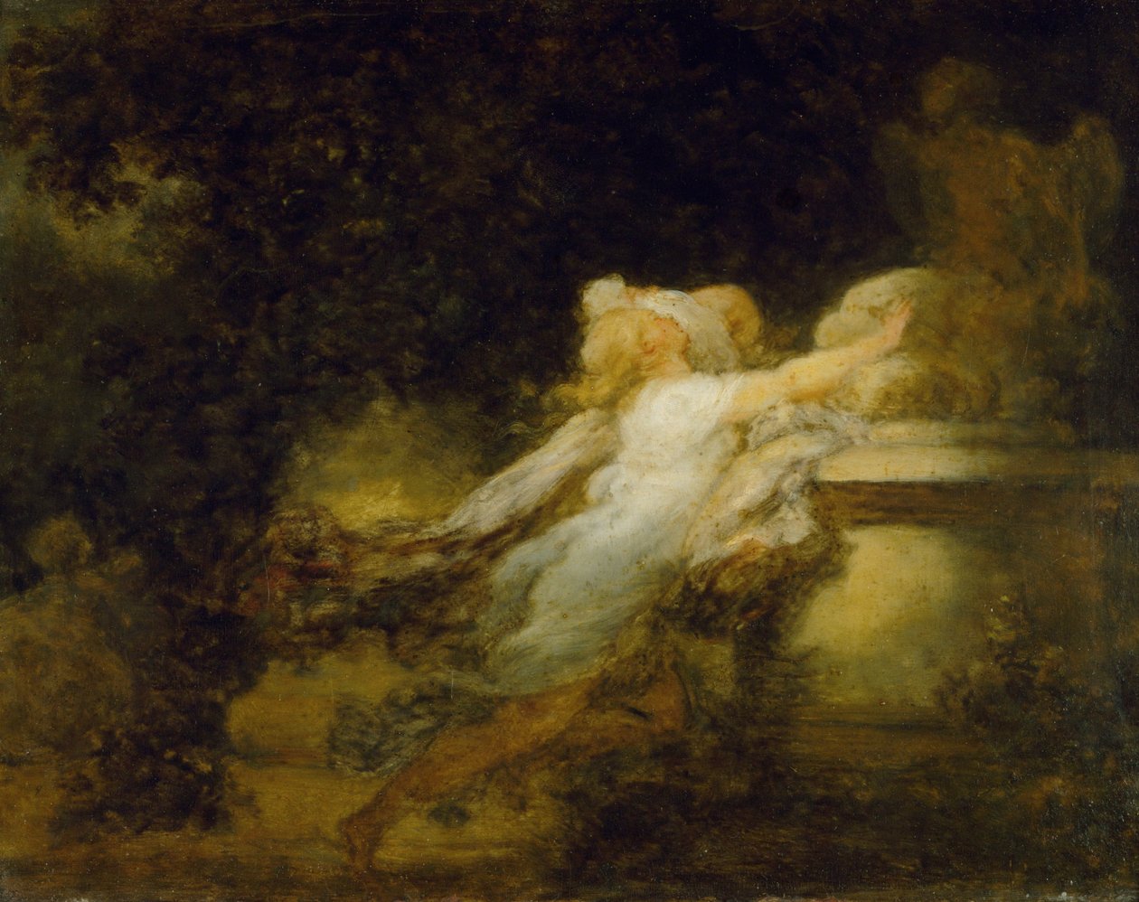 De gelofte van liefde ... door Jean Honore Fragonard