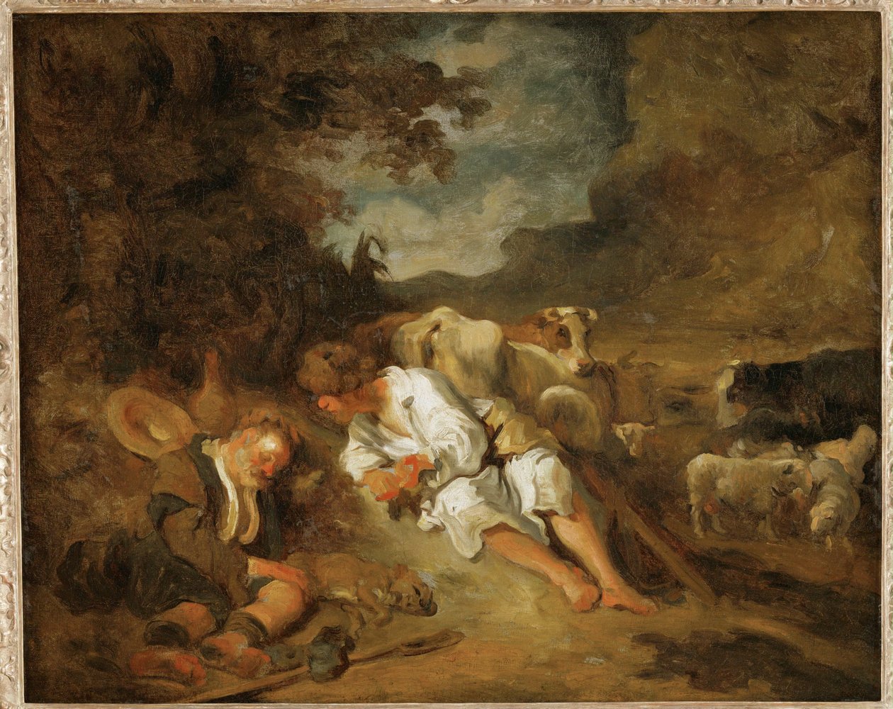 Mercurius en Argos ... door Jean-Honore Fragonard