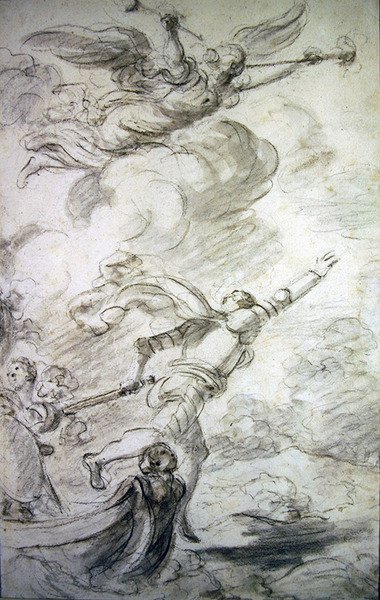 Ruggiero springt aan wal door Jean-Honore Fragonard