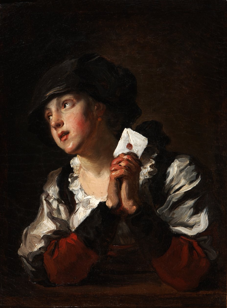 De brief door Jean-Honore Fragonard