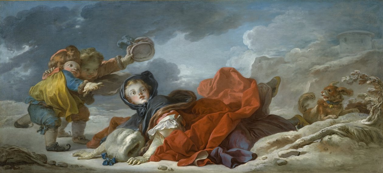 Winter door Jean-Honore Fragonard