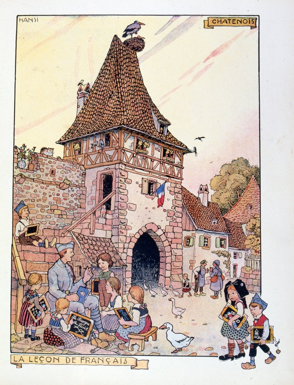 De terugkeer van de Elzas naar Frankrijk, 1919 door Jean Jacques Waltz