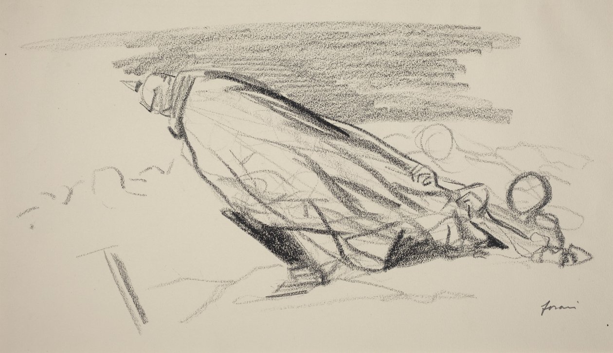 Degenen van het eerste uur. Sire! Hoe staan we ervoor met de frisse en vrolijke oorlog? ..., ca. 1914-1919 door Jean-Louis & Caran D