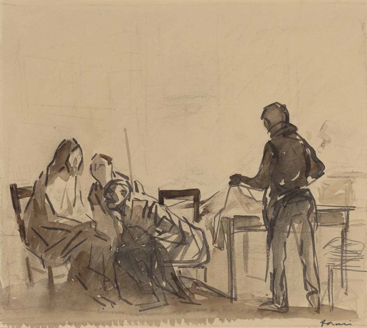 Voor de maaltijd in Emmaüs door Jean-Louis Forain