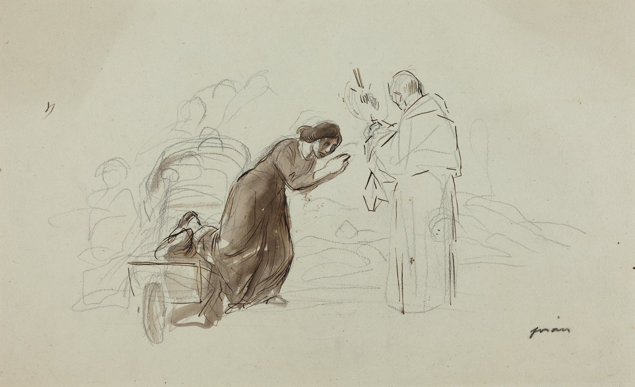 Zegening in Lourdes door Jean-Louis Forain