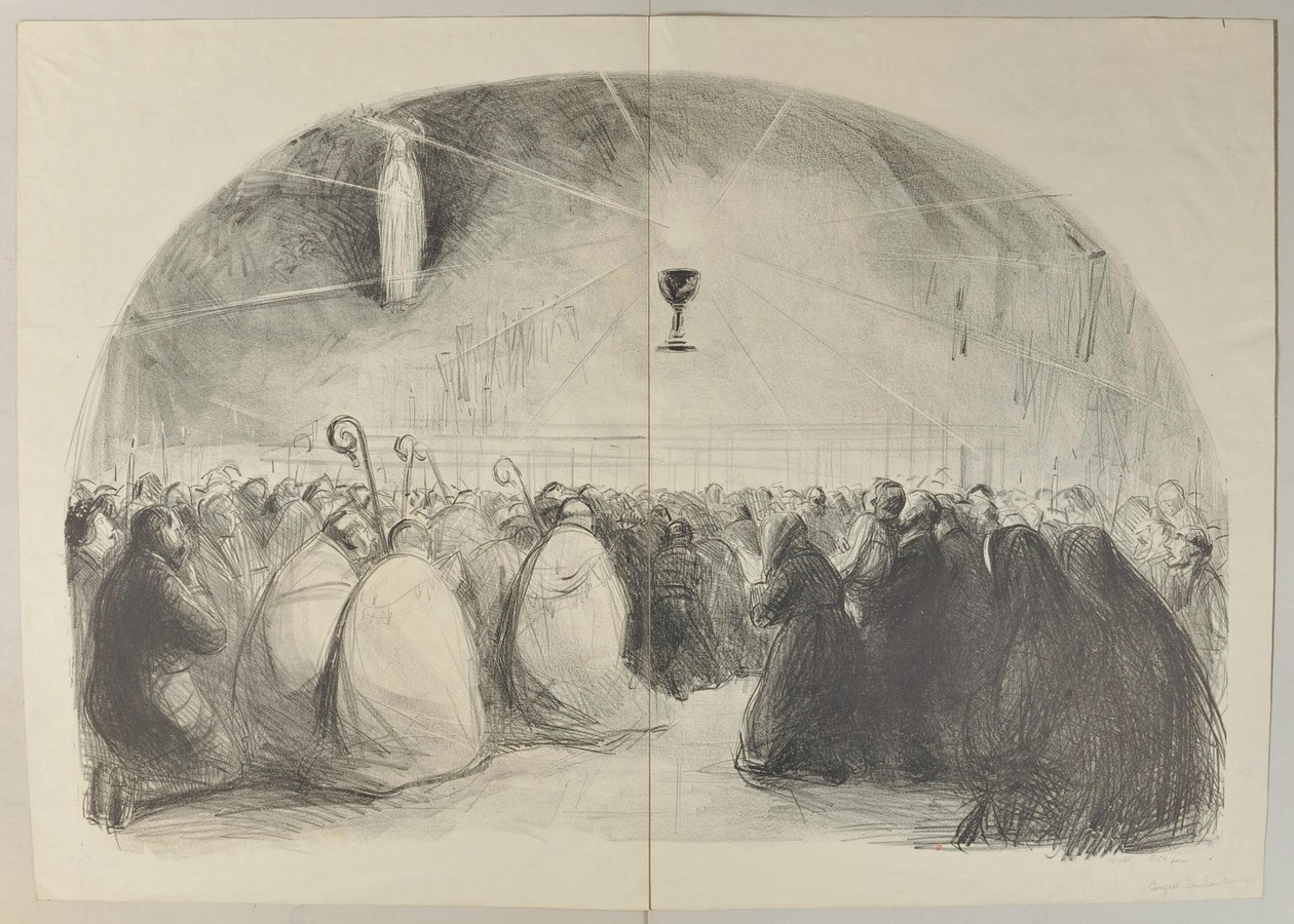 Eucharistisch congres door Jean-Louis Forain