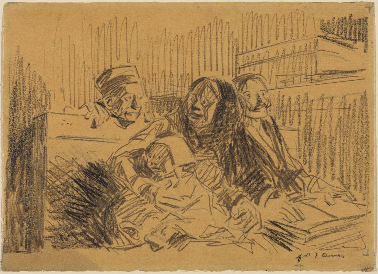 Verteidiger und Angeklagter door Jean-Louis Forain