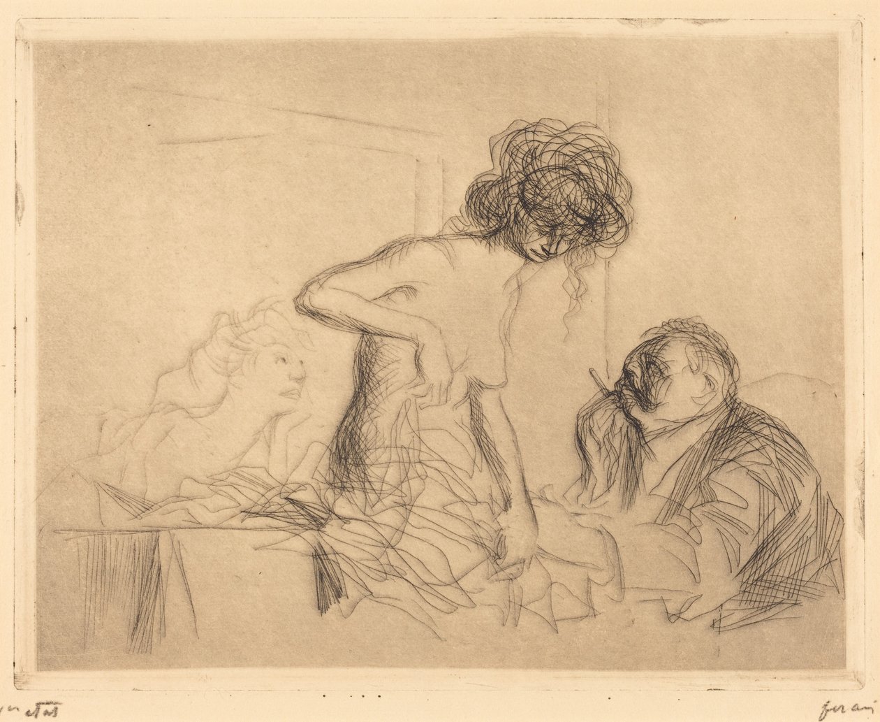 In een privékamer (1e plaat) (In a Private Room) (first plate) door Jean-Louis Forain