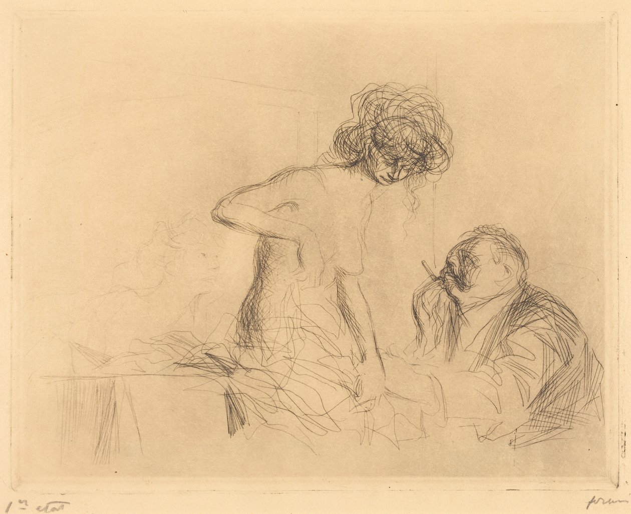 In een privékamer (1e plaat) (In a Private Room) (first plate) door Jean-Louis Forain