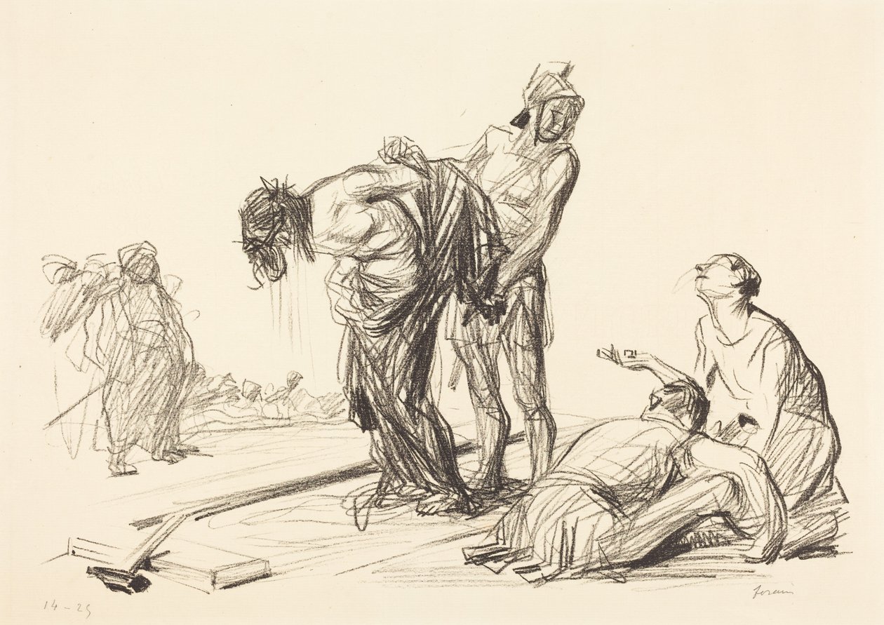 Christus ontdaan van zijn kleding (Christ Stripped of His Clothes) door Jean-Louis Forain