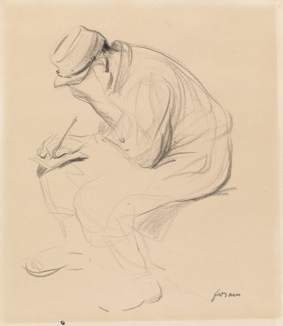 Le Poilu (Franse soldaat schrijft naar huis) door Jean-Louis Forain