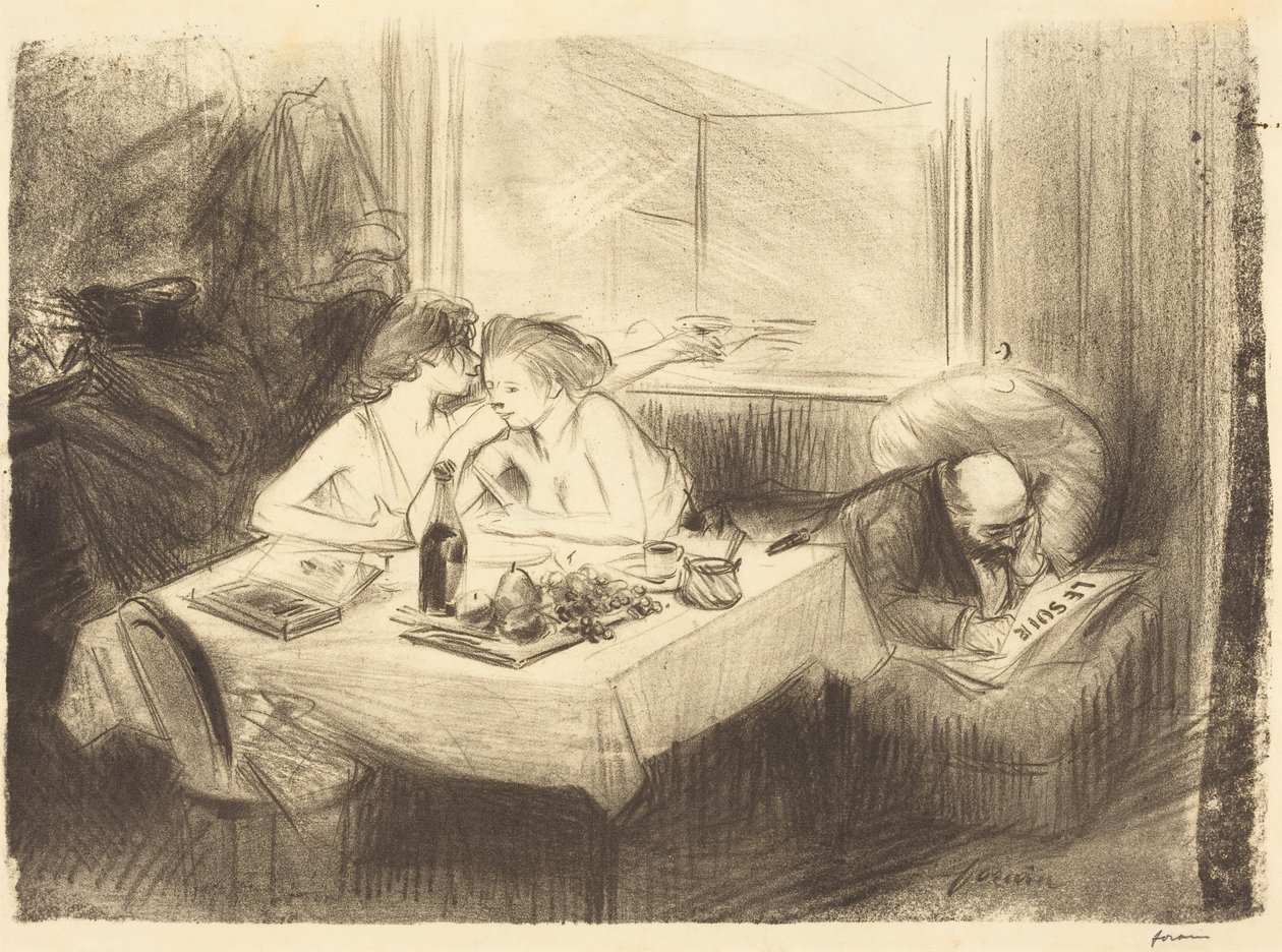 De privékamer (derde plaat) door Jean-Louis Forain