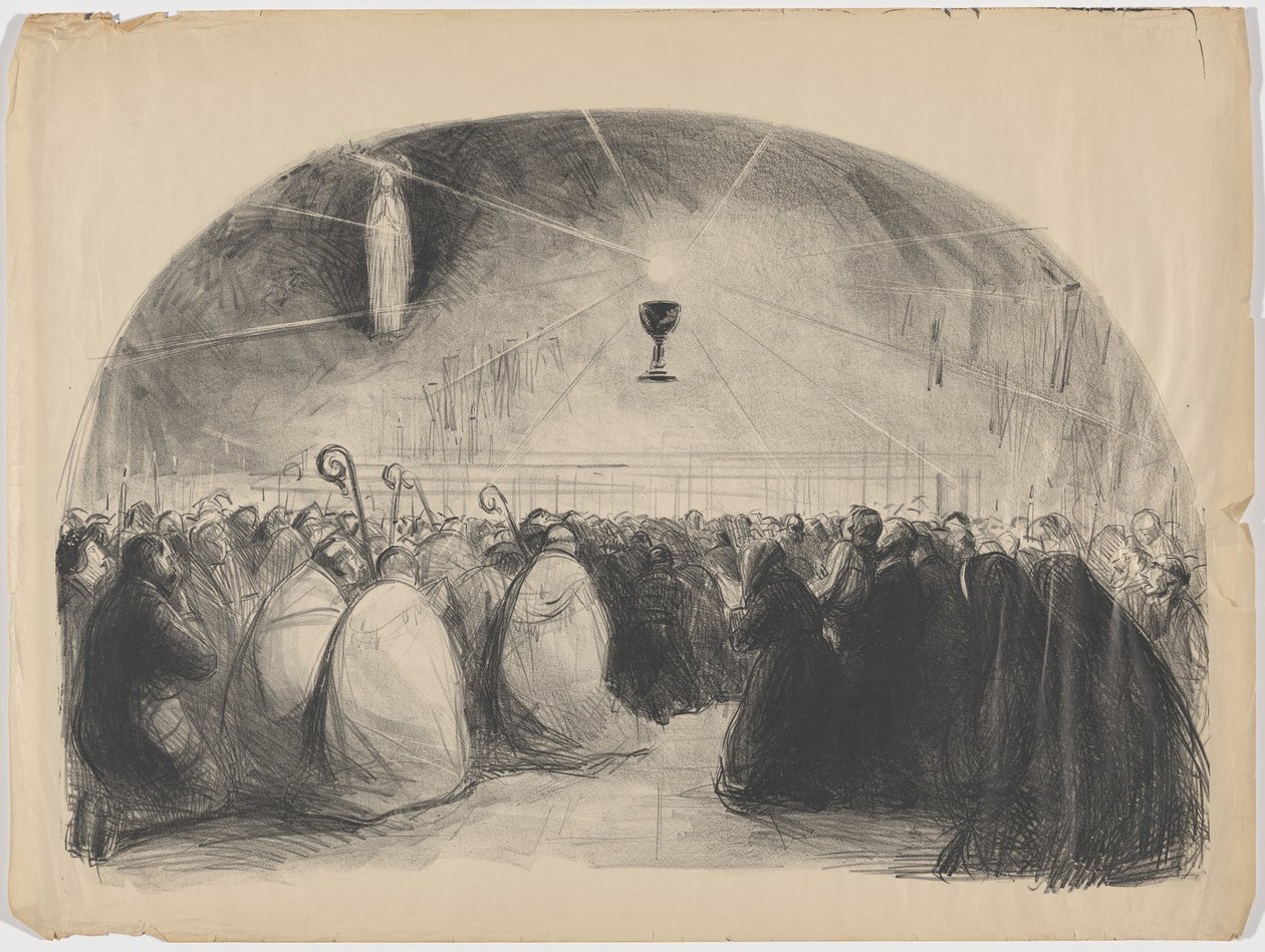 Lourdes, 1914, 25e Internationaal Eucharistisch Congres door Jean-Louis Forain