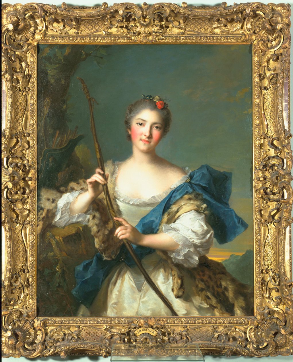 Mademoiselle de Migieu als Diana, 1742 door Jean Marc Nattier