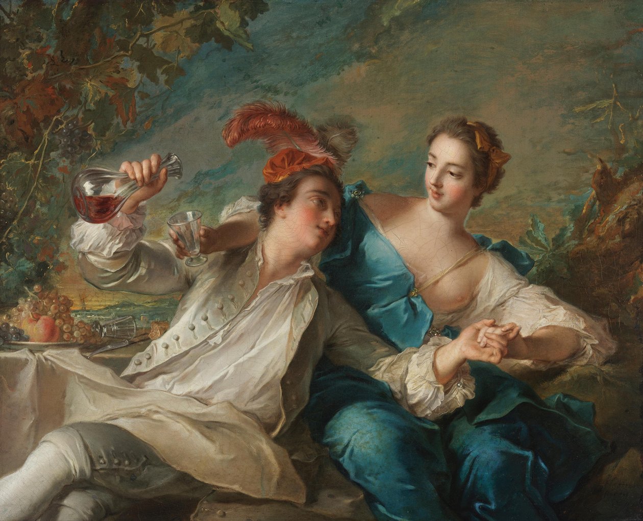 De geliefden door Jean-Marc Nattier