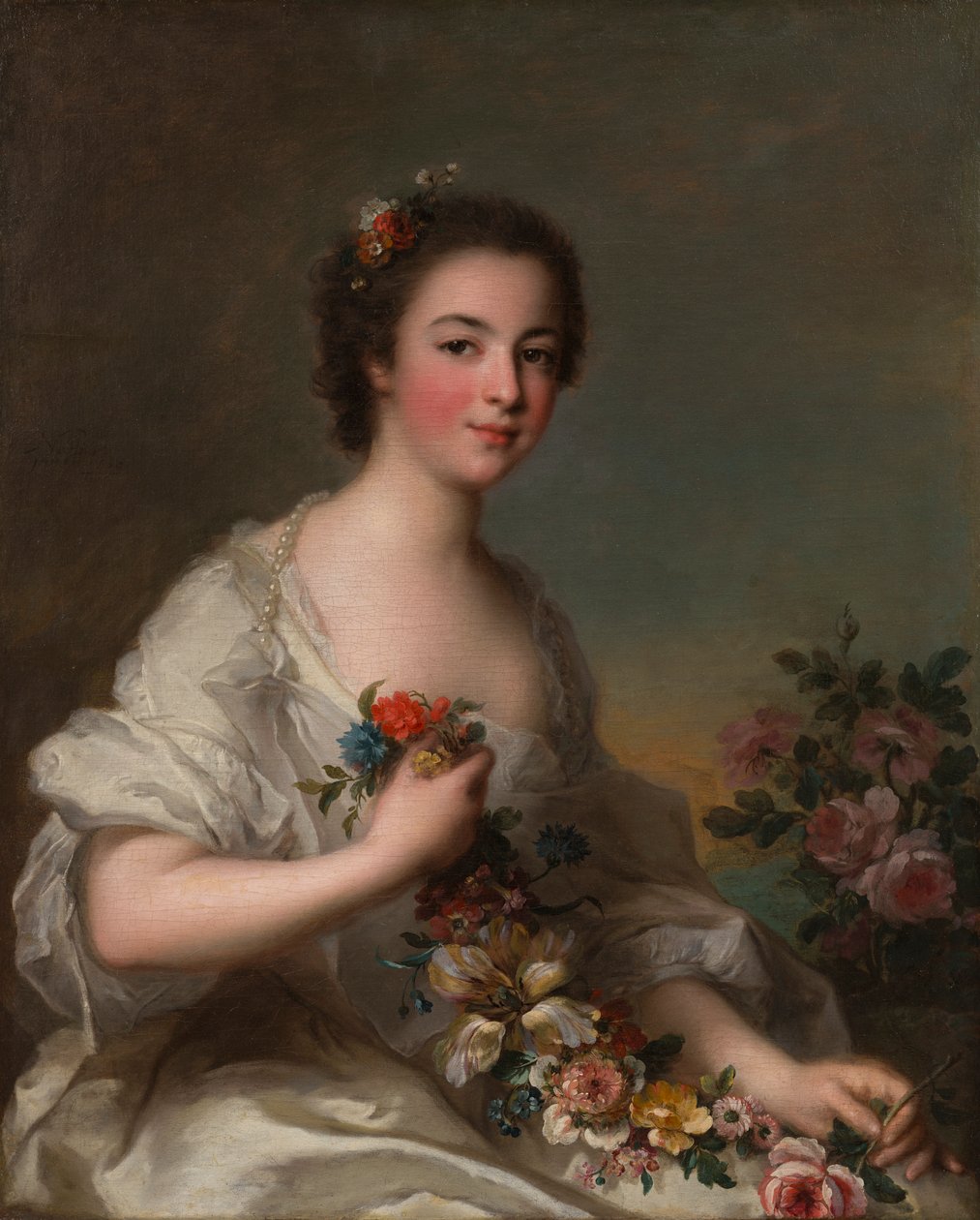 Portret van een Dame door Jean-Marc Nattier