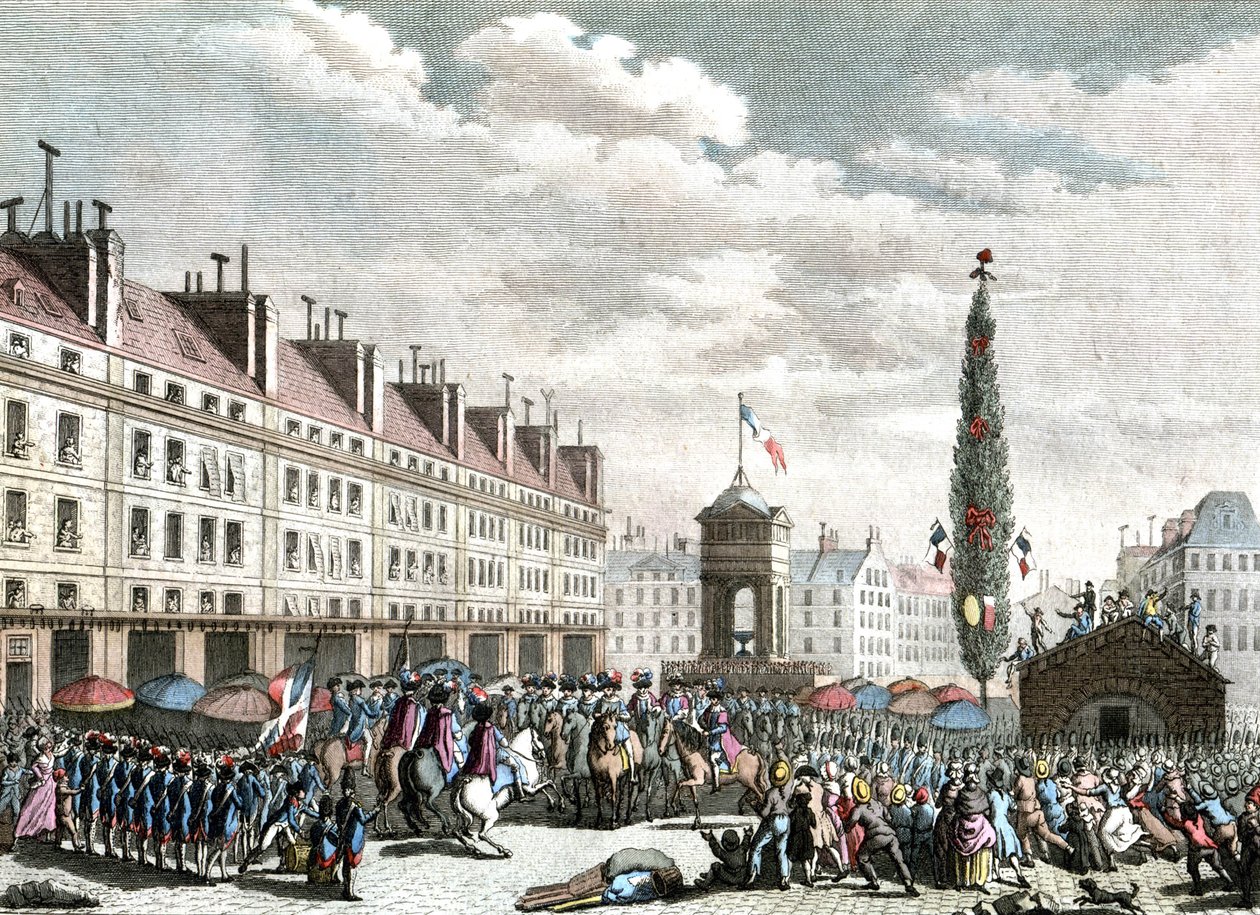 De afkondiging van de Franse Grondwet, 1791, eind 18e eeuw door Jean (after) Duplessis Bertaux