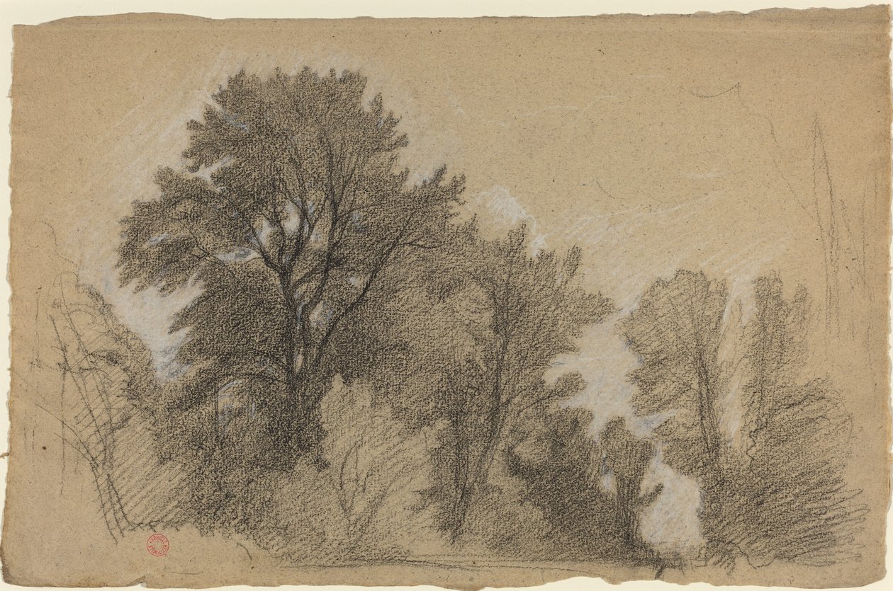 Rand van een bos door Jean Achille Benouville