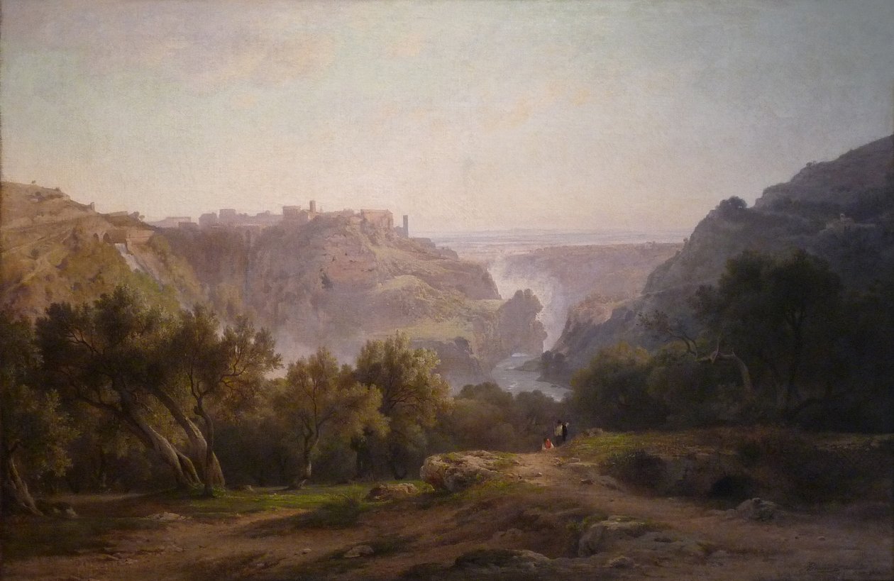 Frans: Vue de Tivoli door Jean Achille Benouville