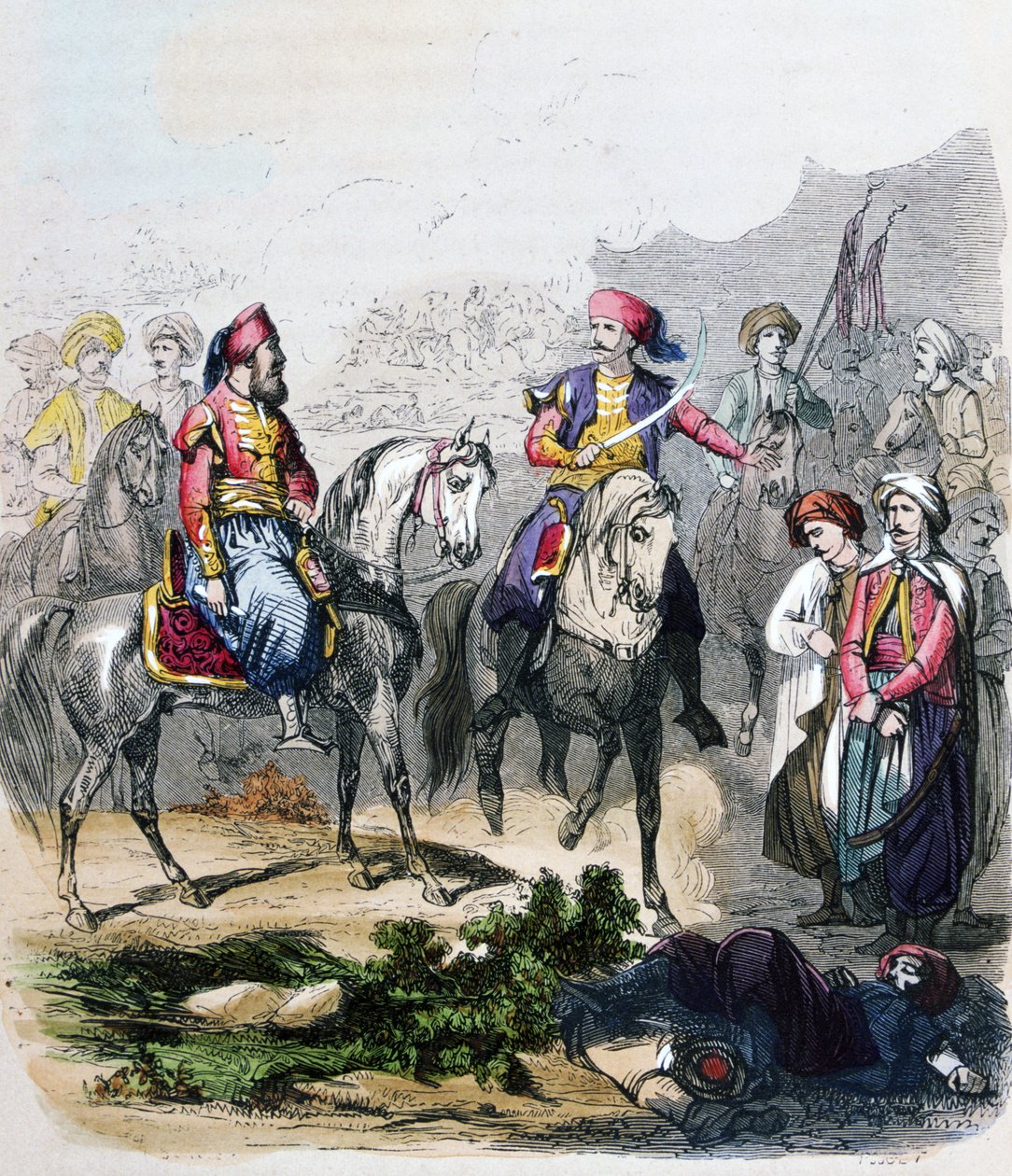 De Slag bij Nezib (Nisib, Nizib, Nizip) 24 juni door Jean Adolphe Beauce