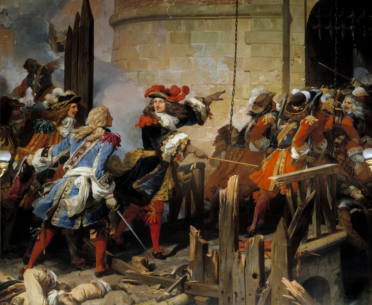 Valenciennes bestormd door Lodewijk XIV op 17 maart 1677 door Jean Alaux