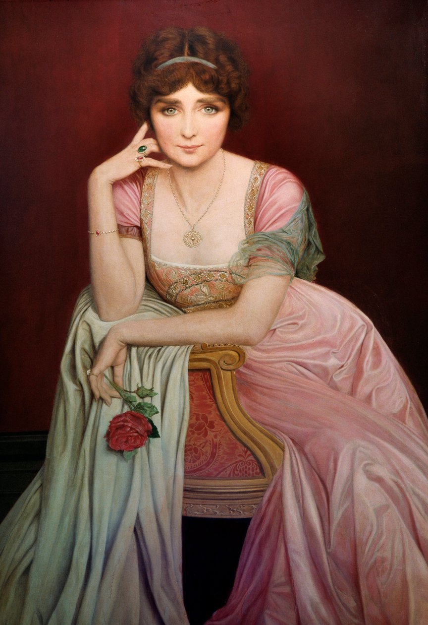 Portret van de zangeres Genevieve Vix (1879-1939) door Jean Alexandre Coraboeuf