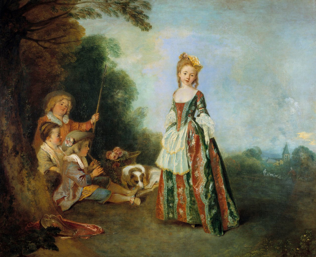 Dans door Jean Antoine Watteau
