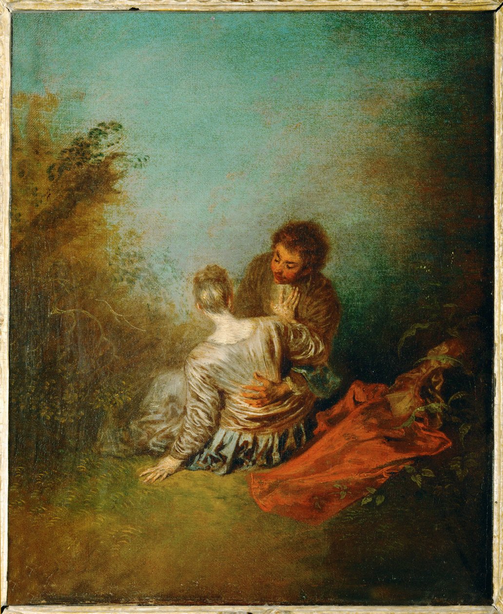 De faux pas ... door Jean Antoine Watteau