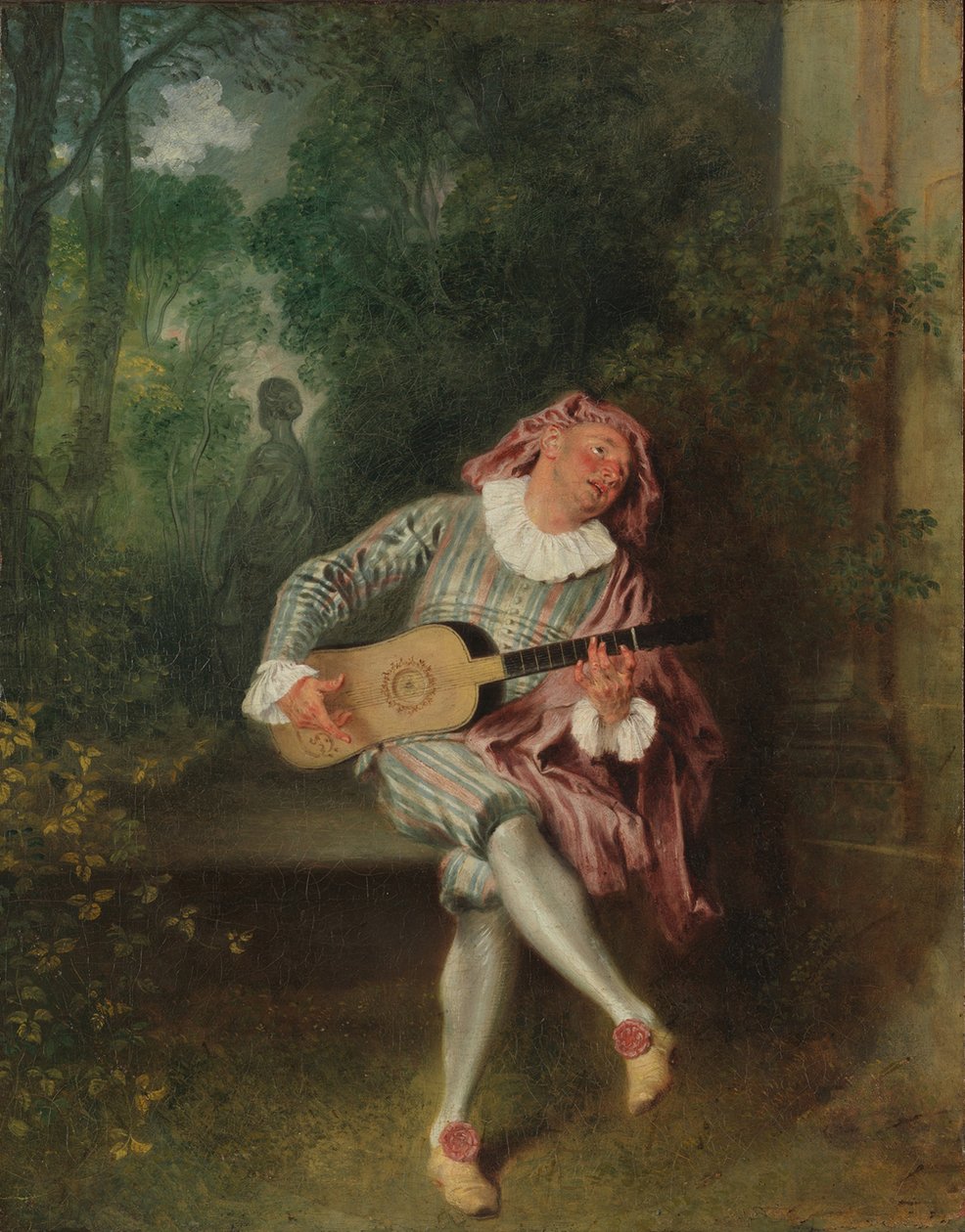 Mezzetin, c.1718-20 door Jean Antoine Watteau