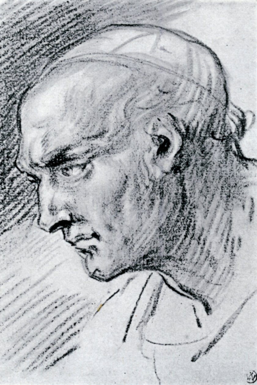 Studie van een hoofd, 1913 door Jean Antoine Watteau
