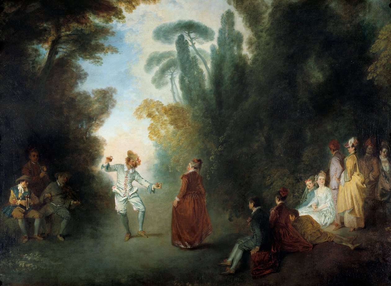 Het Champetre Bal door Jean Antoine Watteau