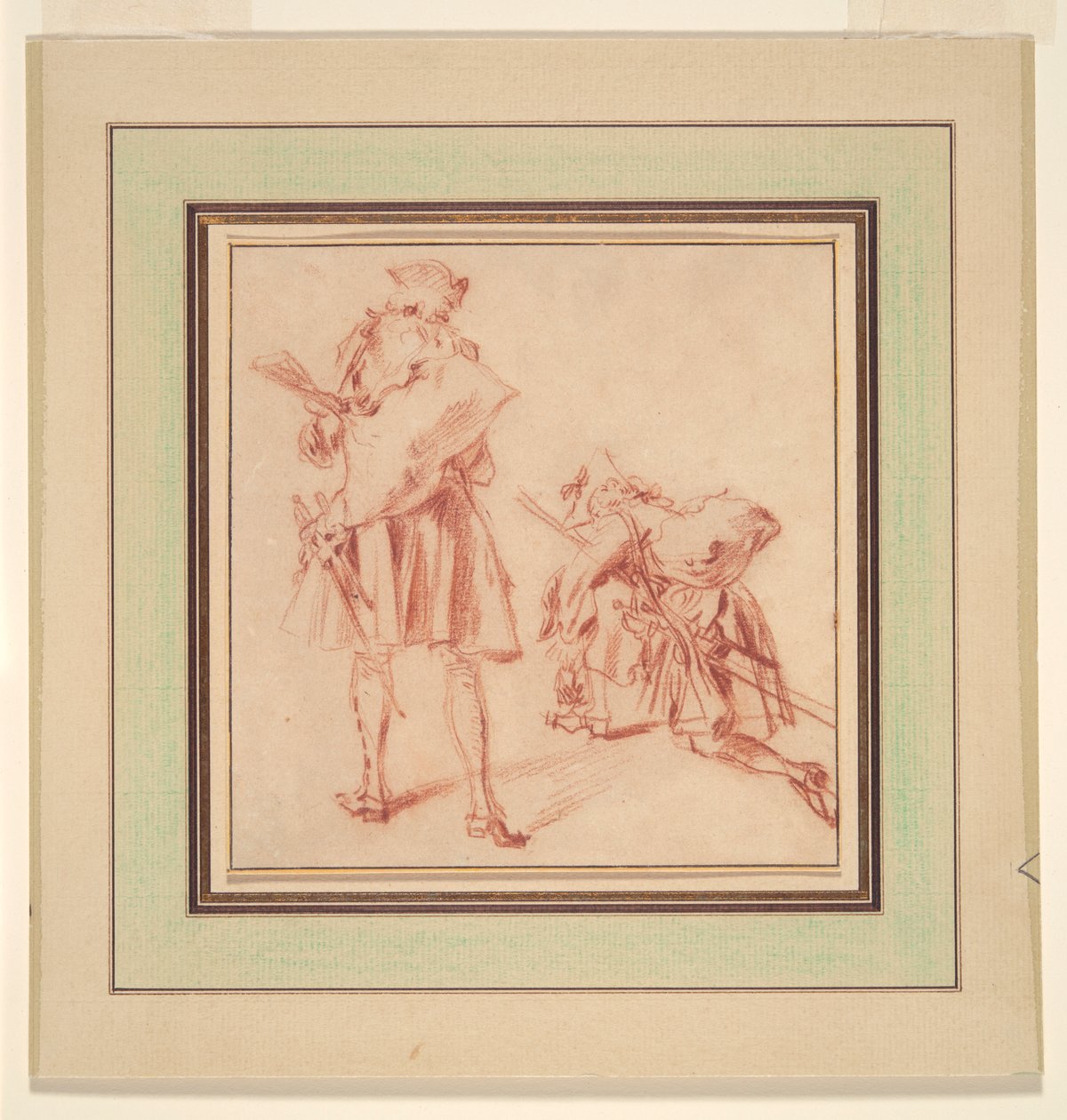 Twee rekruten door Jean Antoine Watteau