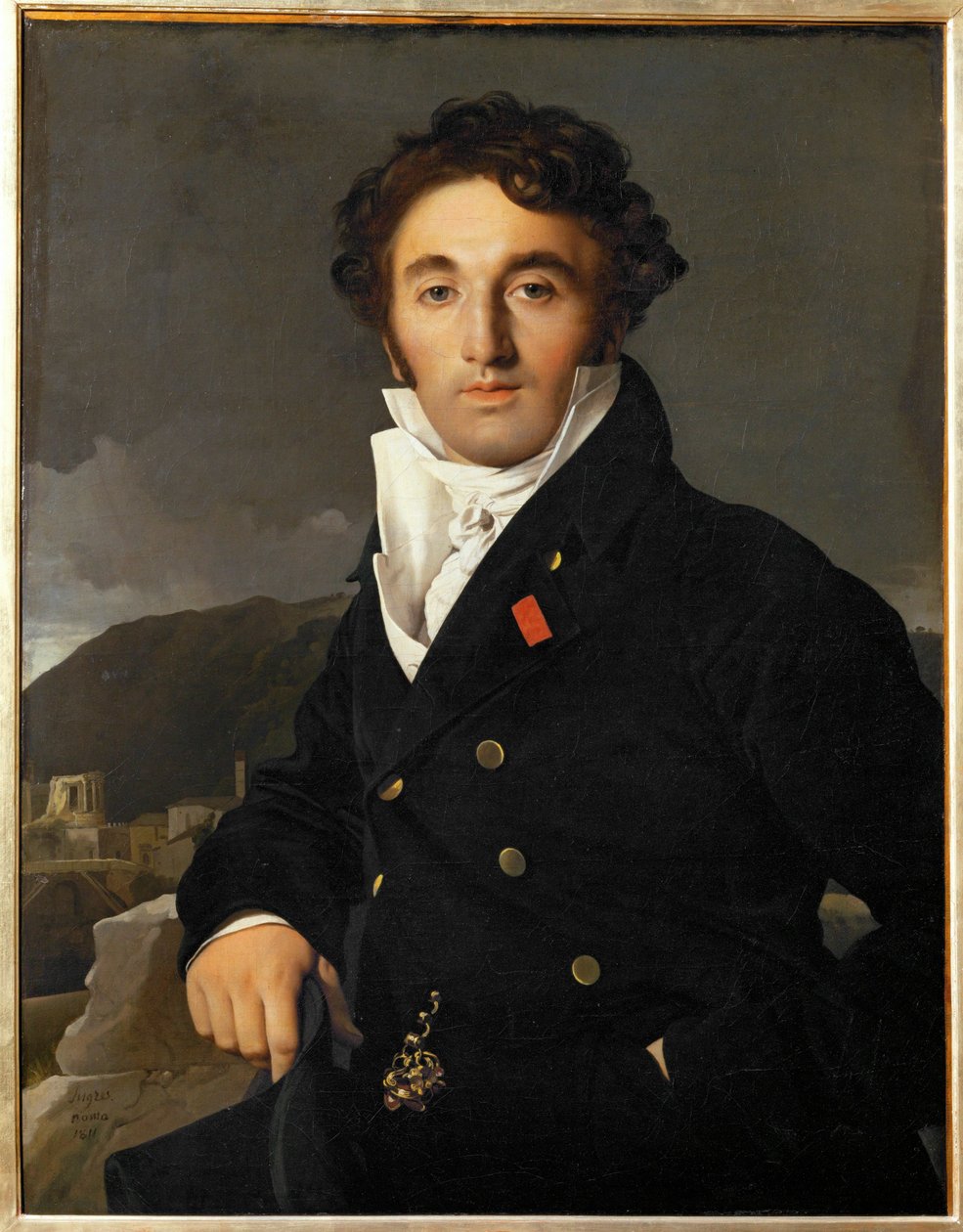 Charles Cordier, Inspecteur des Domaines a Rome et Paris, geschilderd 1811 ... door Jean Auguste Dominique Ingres