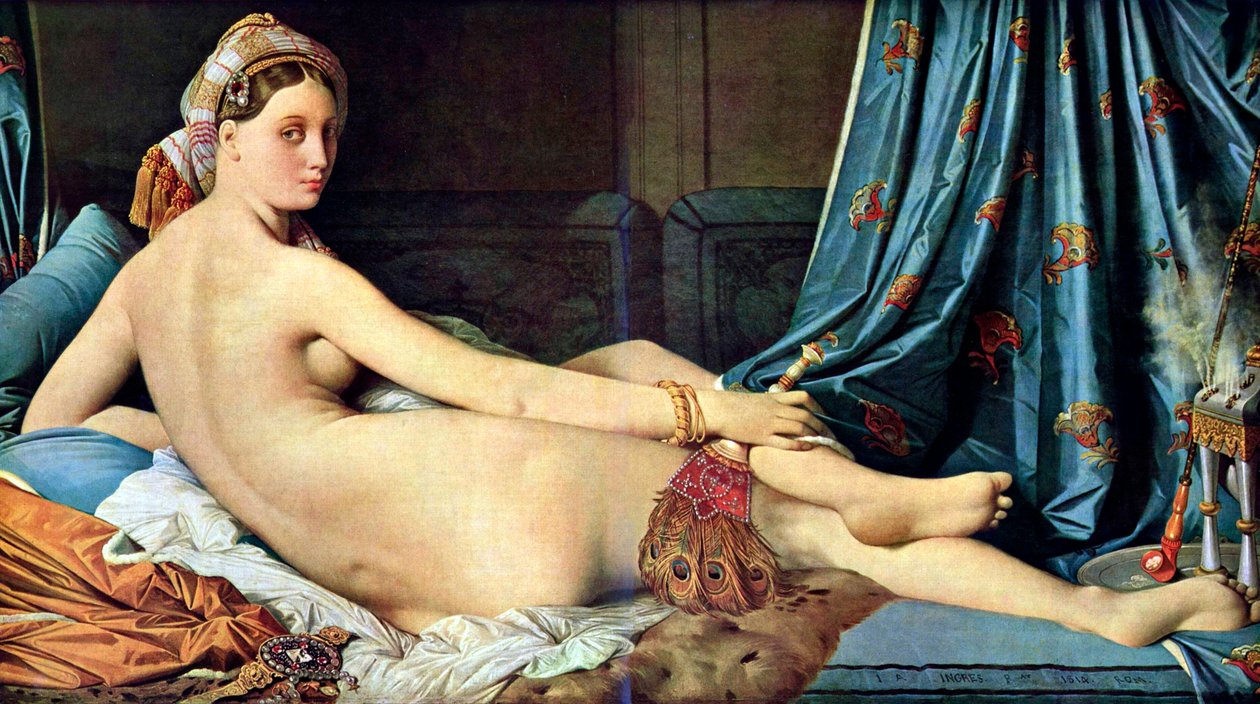 Frans: La grande odalisque Grande Odalisque door Jean Auguste Dominique Ingres