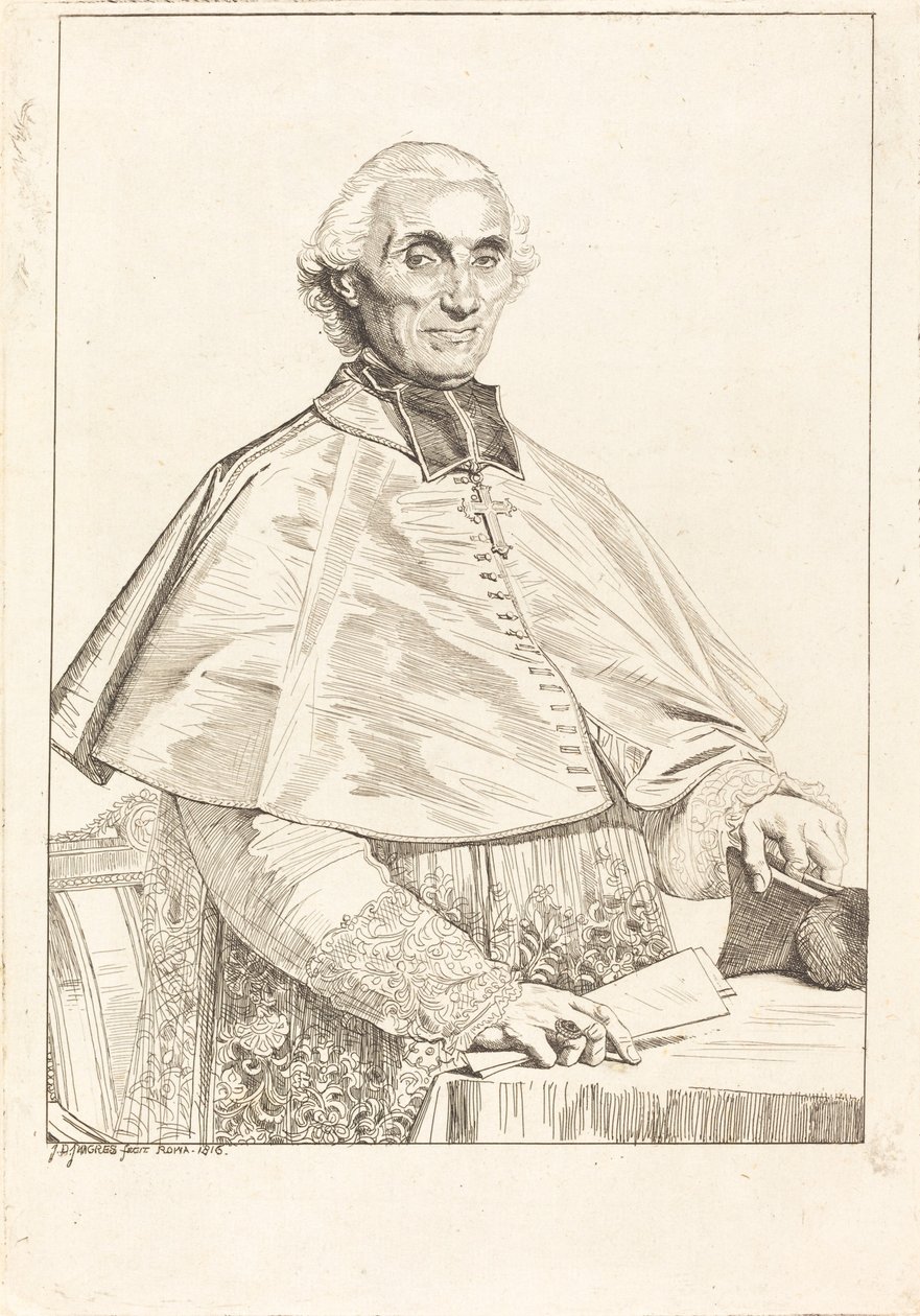 Gabriel Cortois de Pressigny door Jean Auguste Dominique Ingres