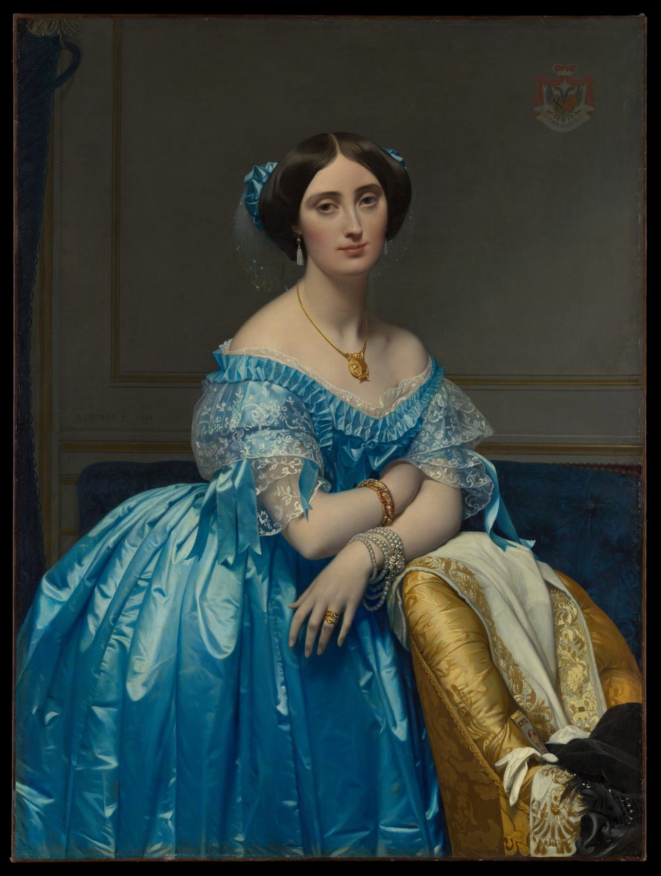 Joséphine-Éléonore-Marie-Pauline de Galard de Brassac de Béarn (1825-1860), prinses de Broglie door Jean Auguste Dominique Ingres