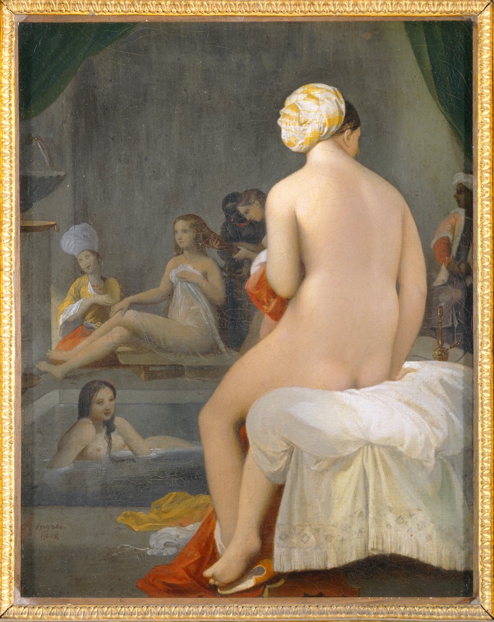 De kleine baadster. Interieur van een harem - De baadster. Interieur van een harem. 1828 ... door Jean Auguste Dominique Ingres