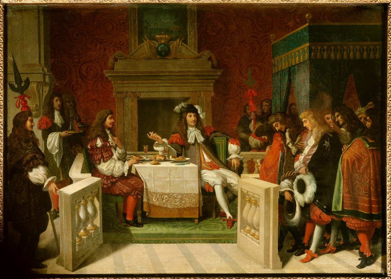 Lodewijk XIV en Molière door Jean Auguste Dominique Ingres