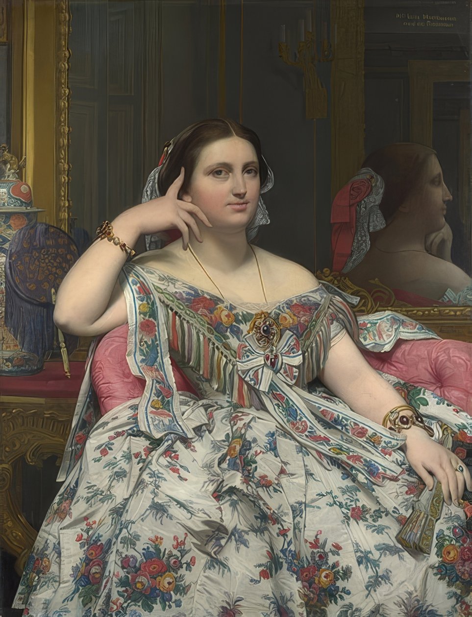 Madame Moitessier door Jean Auguste Dominique Ingres