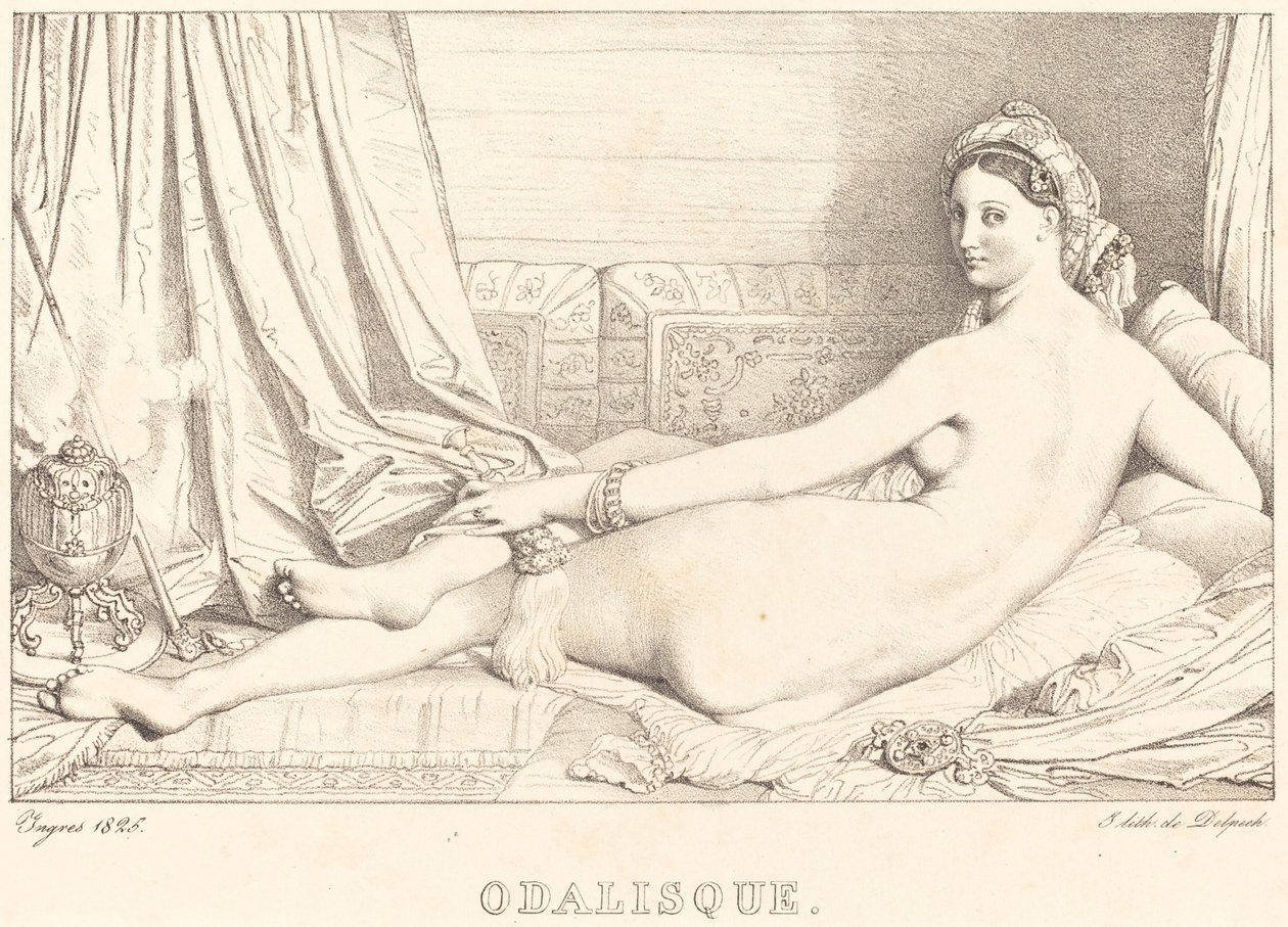 Odalisque door Jean Auguste Dominique Ingres